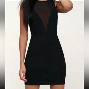 New Lulu’s Black Mesh Mini Bodycon Dress! XS